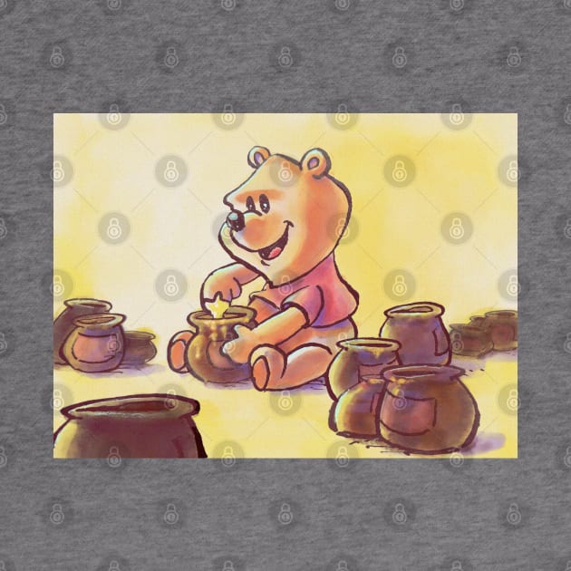 bear with honey by gzavye's 